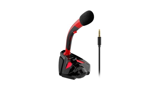 Promate Tweeter-4 Universal Digital Stereo 3.5mm Desktop Gaming Microphone - Red