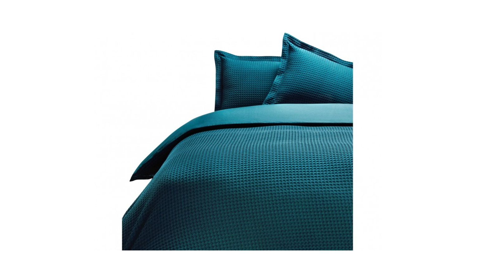 teal waffle quilt cover