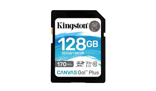 Kingston Canvas Go! Plus (SDG3) SD Memory Card (128GB) - IMG 1
