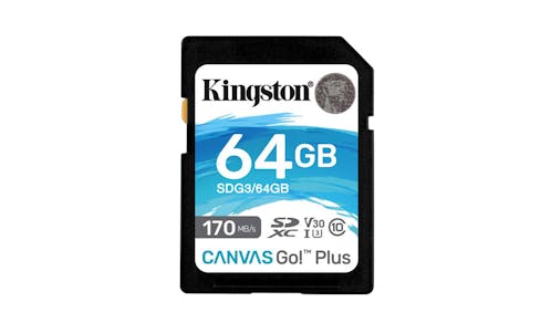 Kingston Canvas Go! Plus (SDG3) SD Memory Card (64GB) - IMG 1