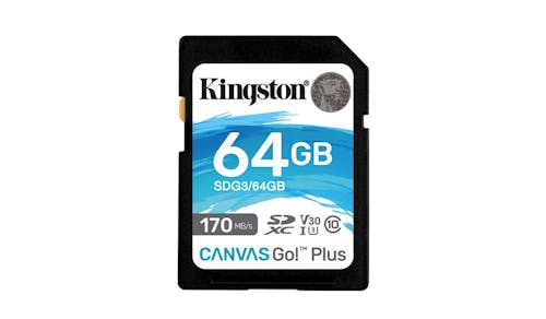 Kingston Canvas Go! Plus (SDG3) SD Memory Card (64GB) - IMG 1