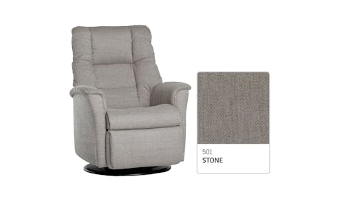 IMG Victor RG295 Standard Size with Chaise Fabric Recliner - Stone