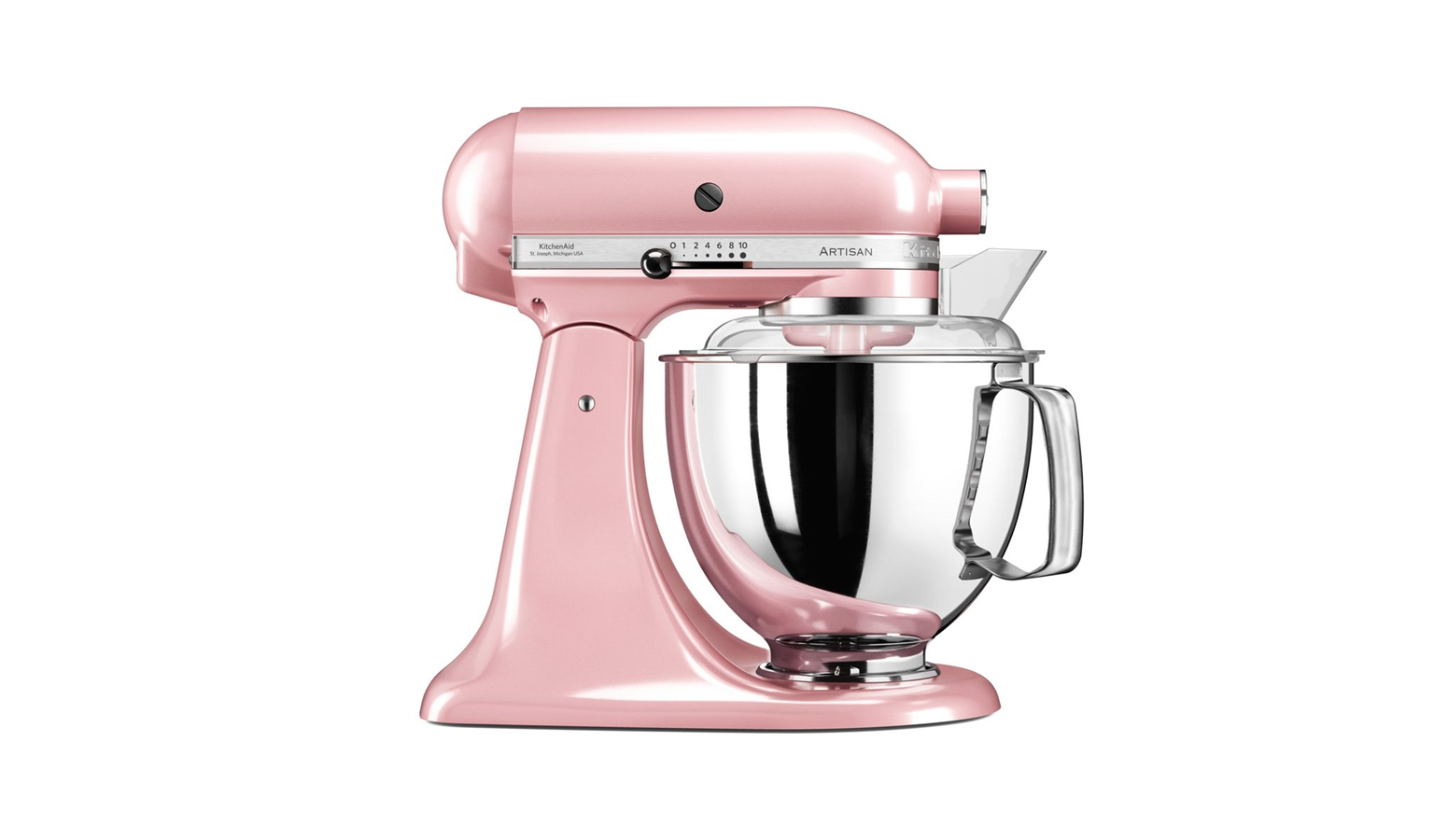 KitchenAid 5KSM175PSBSP 4.8L Artisan TiltHead Stand Mixer Silk Pink