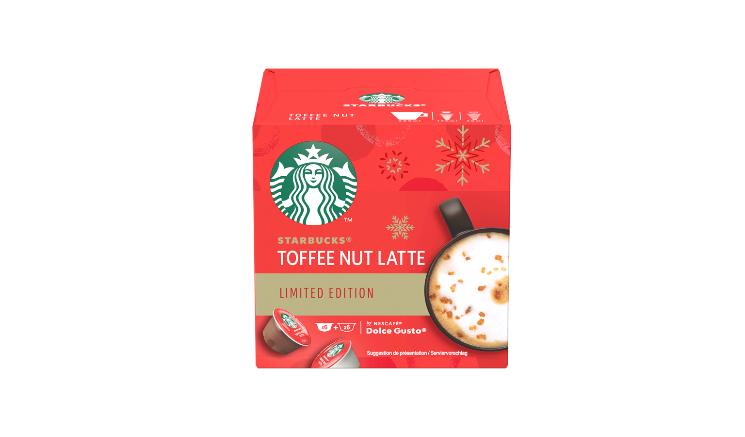 Nescafe Dolce Gusto Starbucks White Toffee Nut Latte Coffee Harvey
