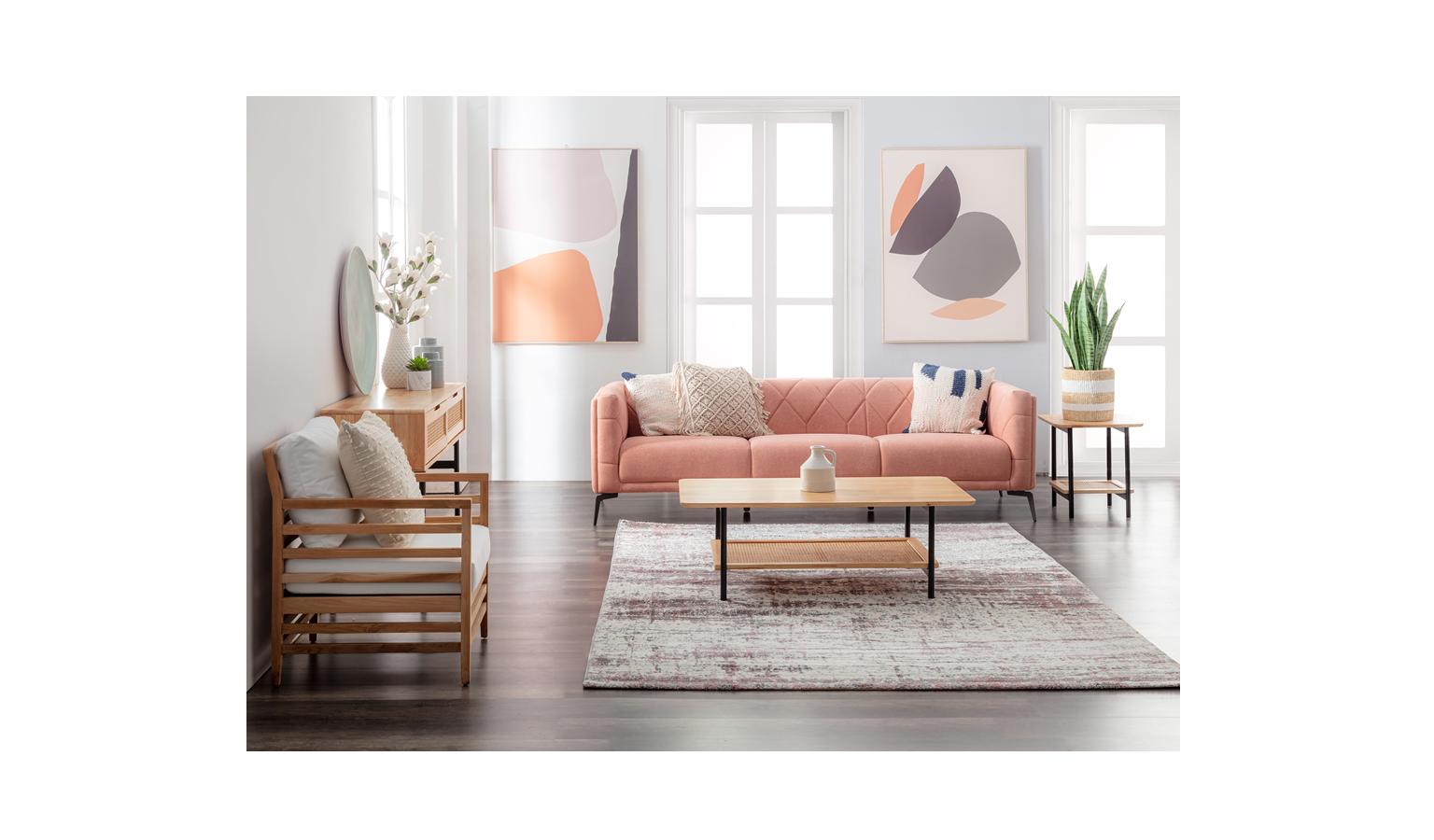 Cassia Eco Fabric 3 Seater Sofa Pinkie Harvey Norman Malaysia