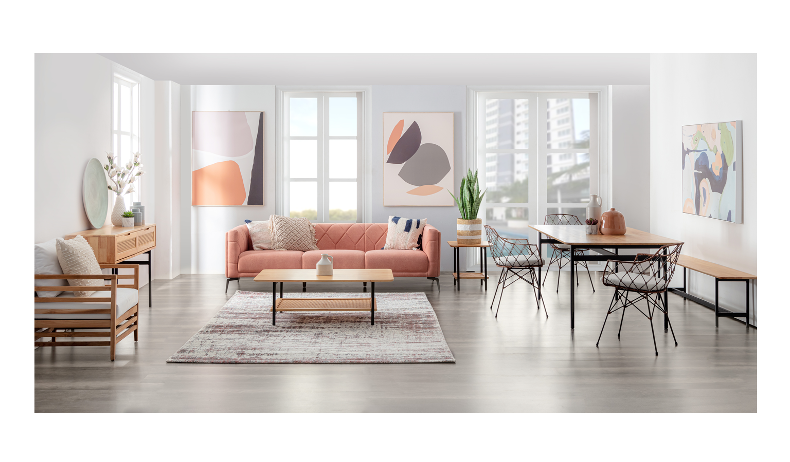 Cassia Eco Fabric 3 Seater Sofa Pinkie Harvey Norman Malaysia