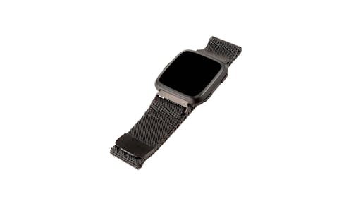 WITHit Stainless Steel Band for Fitbit Versa (series 2/1) - Black