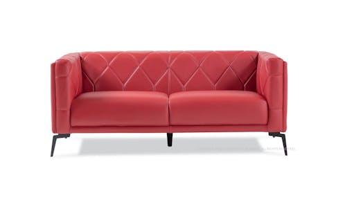 Cassia Full Leather 2 Seater Sofa - Chili Red (IMG 1)