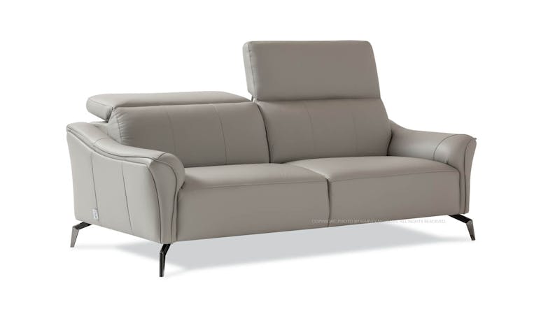 Gino Full Leather 3 Seater Sofa - Light Grey (IMG 2)