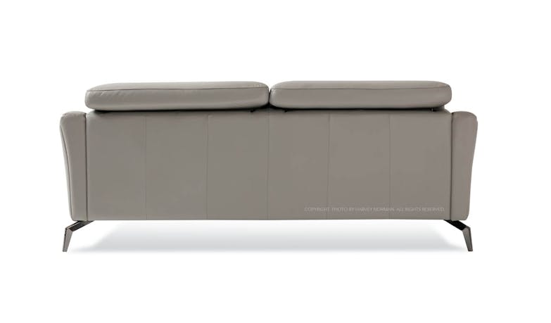 Gino Full Leather 3 Seater Sofa - Light Grey (IMG 3)