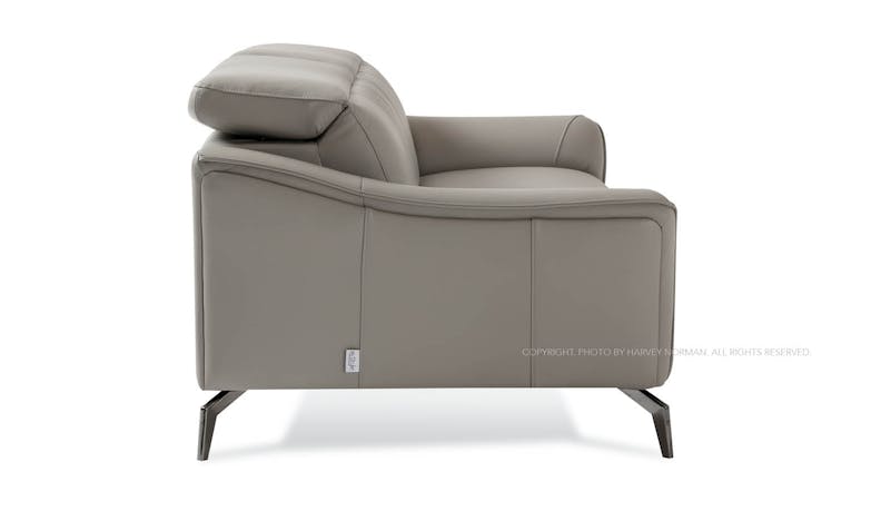 Gino Full Leather 3 Seater Sofa - Light Grey (IMG 6)