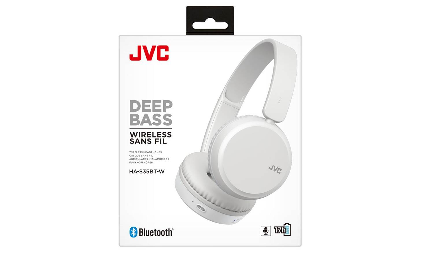 JVC HAS35BTW Foldable Bluetooth OnEar Headphones Harvey Norman