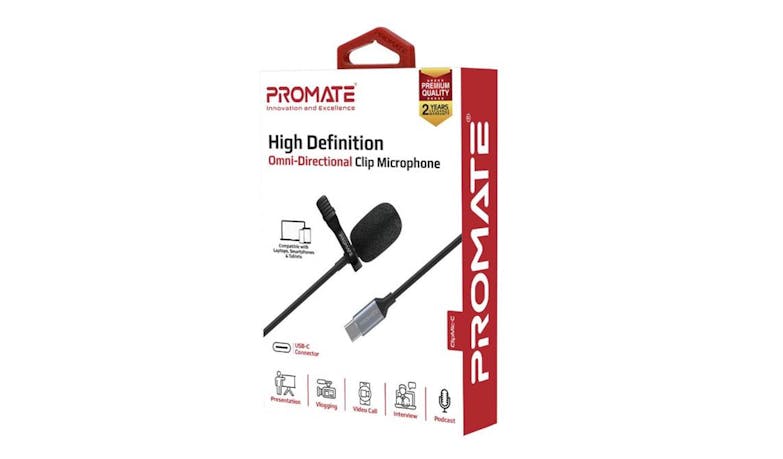 Promate ClipMic-C High Definition Omni-Directional Clip Microphone (IMG 2)