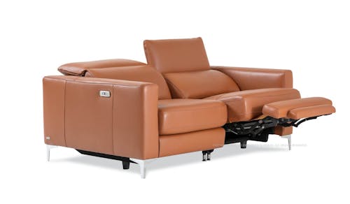 Reyes Full Leather 3 Seater Power Recliner Sofa - Rich Chocolate (IMG 1)