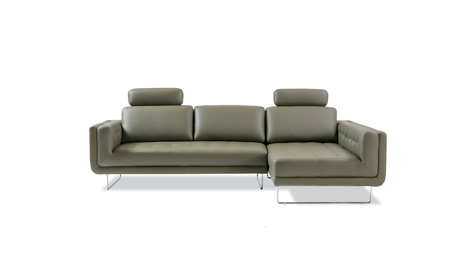 Cailie Full Leather LShaped Sofa Olive Green Harvey Norman Malaysia
