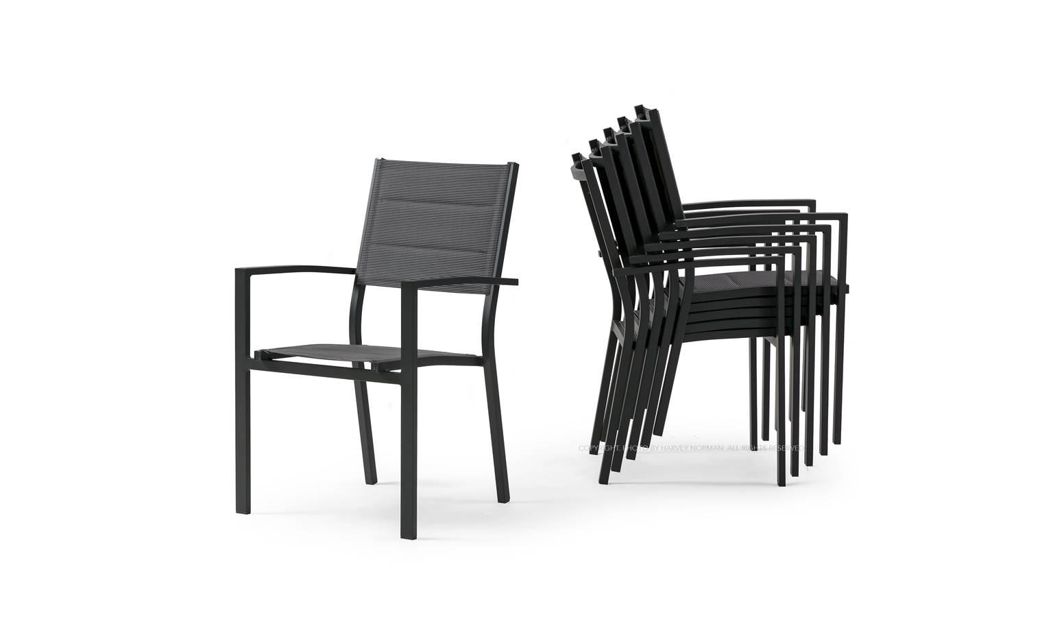 Bon 1+6 Rectangle Dining Table with 6 Dining Chairs - Gun Metal (IMG 4)