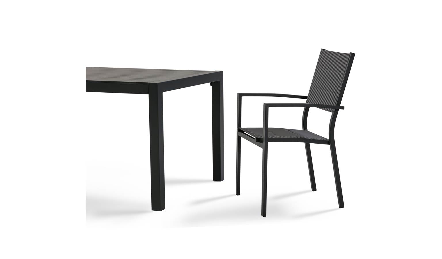 Bon 1+6 Rectangle Dining Table with 6 Dining Chairs - Gun Metal (IMG 6)