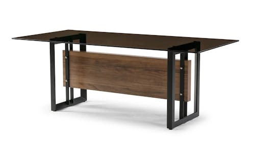 Cassia 7ft Rectangle Smoked Tempered Glass Dining Table (IMG 1)