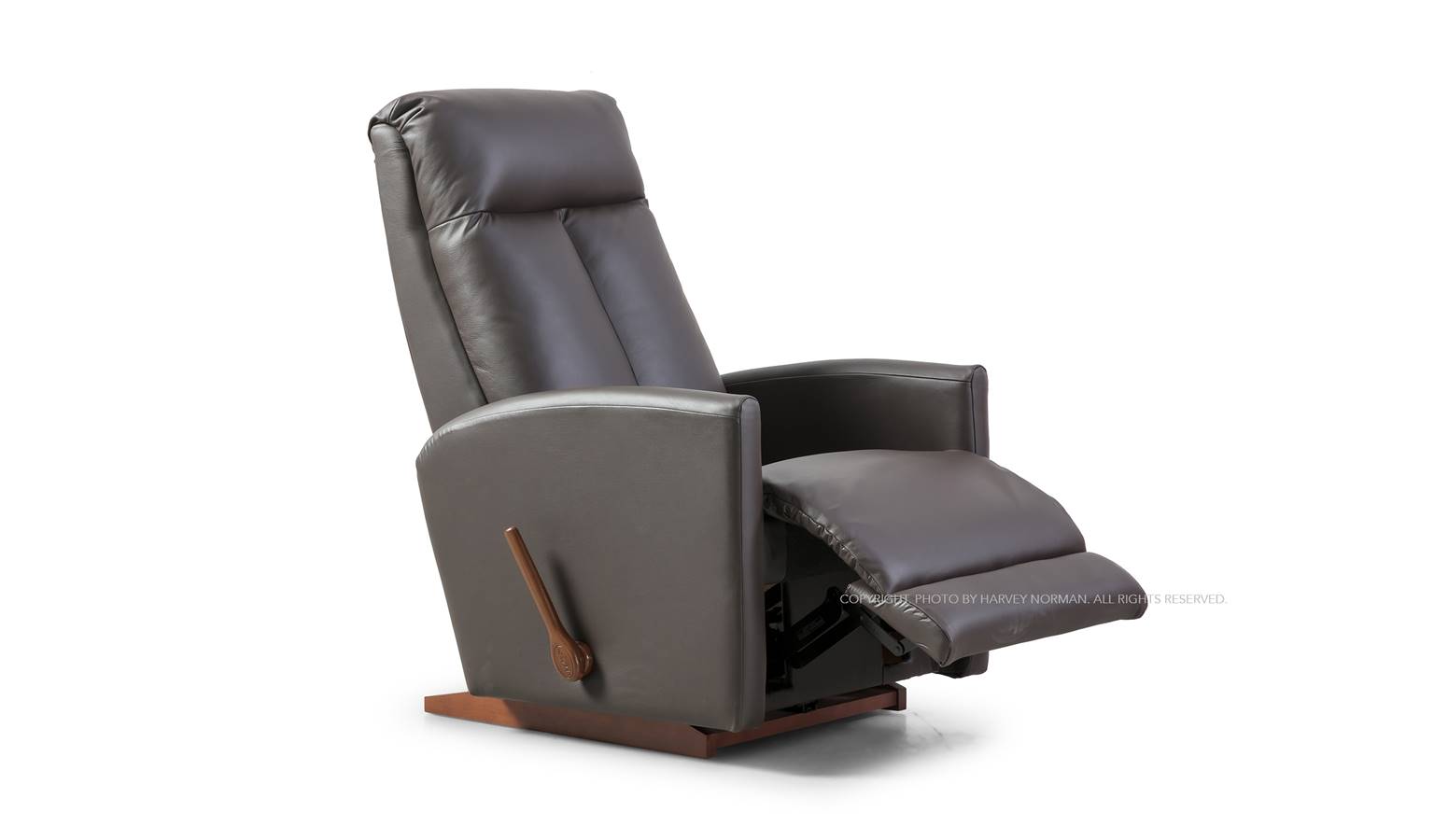 La Z Boy Keen 10T343 Half Leather Rocker Recliner AV714877 Mocca