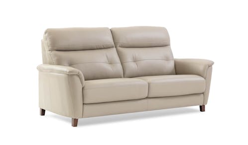 Cobber Thick Leather Fixed 2.5 Seater Sofa - Grey (IMG 1)