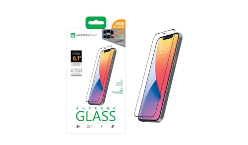 AmazingThing SupremeGlass Dust Filter 2.75D 0.3mm Full Glass Screen Protector for iPhone 12