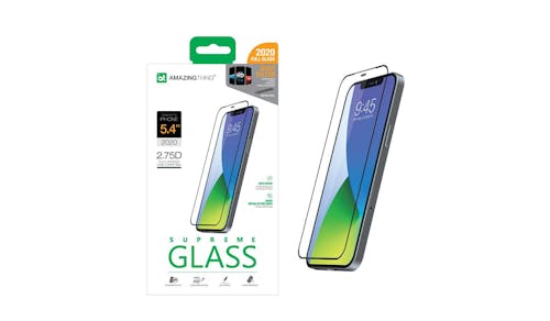 AmazingThing SupremeGlass Dust Filter 2.75D 0.3mm Full Glass Screen Protector for iPhone 12 Mini