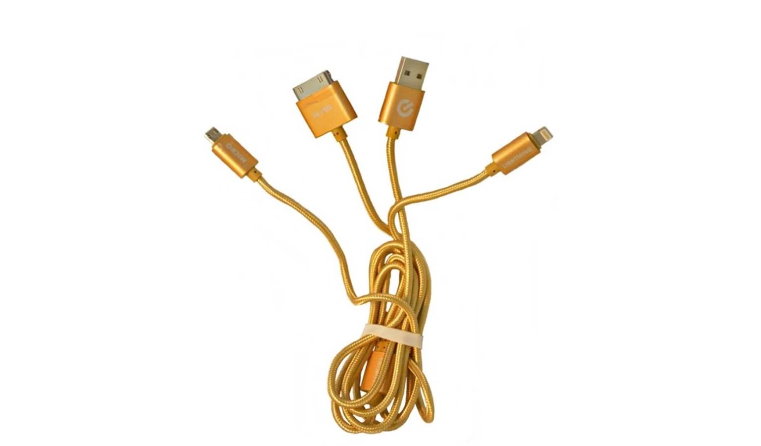 Grenosis GS-ABT01 3 in 1 USB Cable - Gold