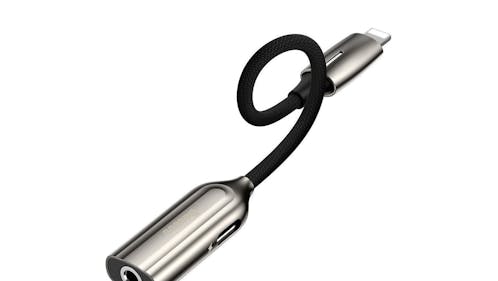 Baseus CALL56-0A Lightning to 3.5mm Adapter - Silver (IMG 1)