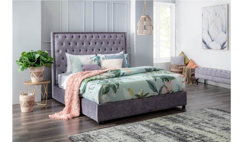 Cattleya King Sized Upholstered Bed Frame