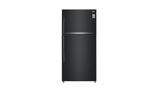 LG 506L 2 Door Refrigerator with Top Freezer Fridge - Black Metal (GR-H802HQHM) (IMG 1)