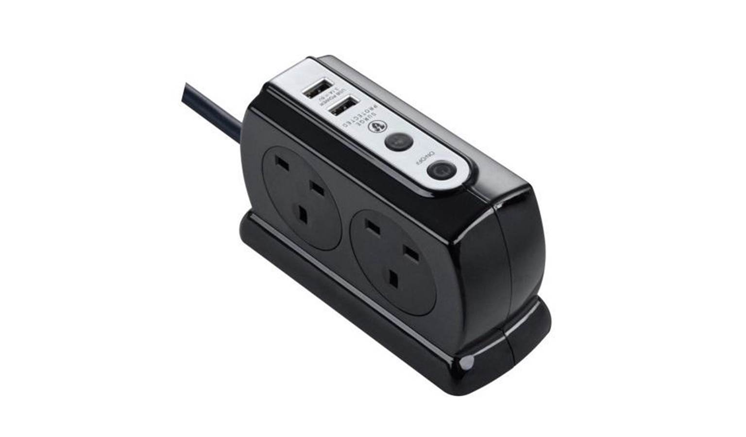 MasterPlug 4 Gang Surge Protector - Black (SRGDSU42PB)