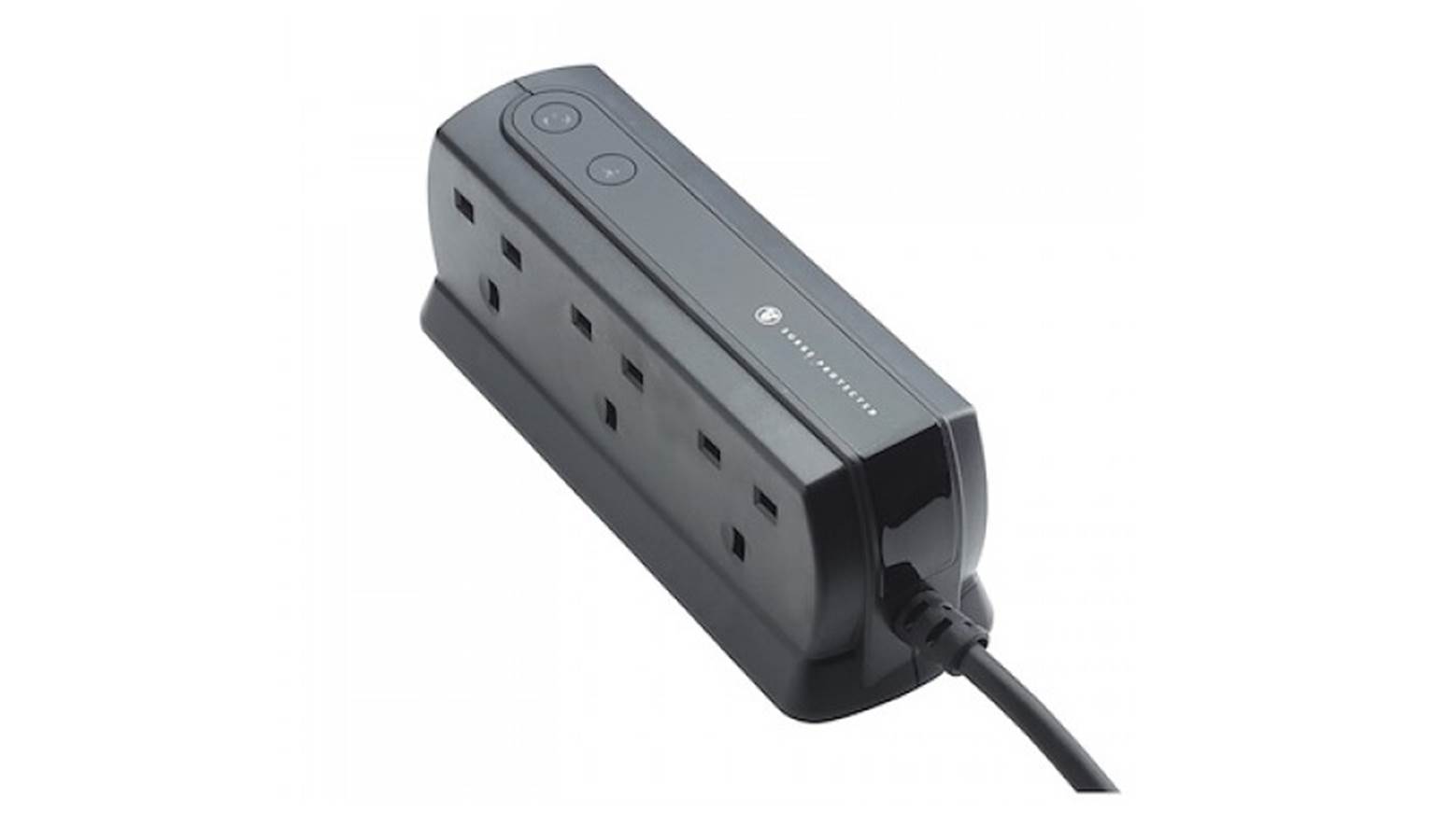 MasterPlug 6 Gang Compact Surge Protector - Black (SRGD62MB)