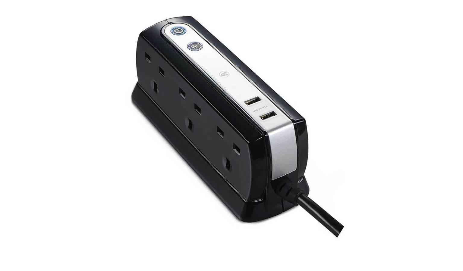 MasterPlug 6 Gang Surge Protector - Black (SRGDSU62PB)