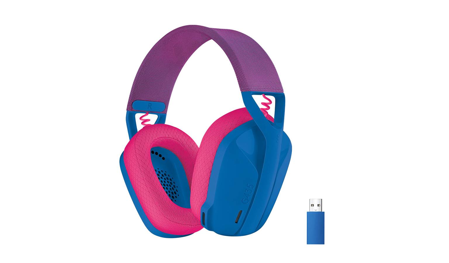 Logitech G435 Lightspeed Wireless Gaming Headset - Blue/Raspberry