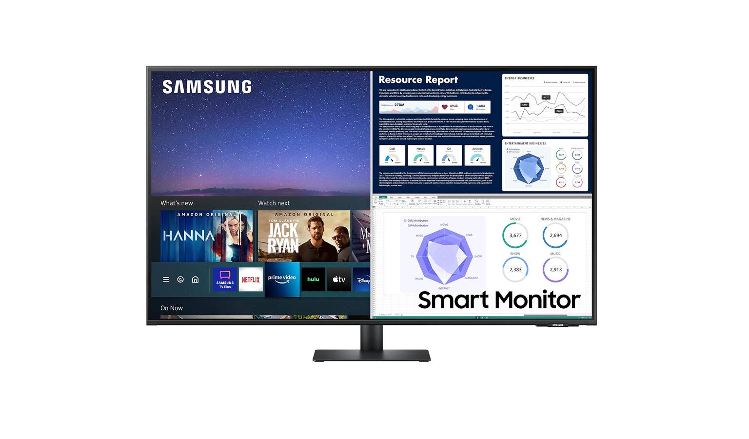 Samsung 43-inch Ultra HD Monitor with Smart TV Apps (LS43AM702UEXXS)
