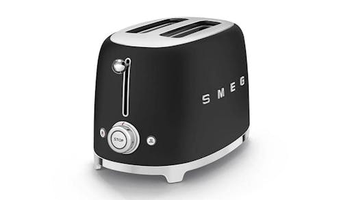 Smeg TSF01BLM 50's Retro Style Aesthetic Toaster - Matte Black