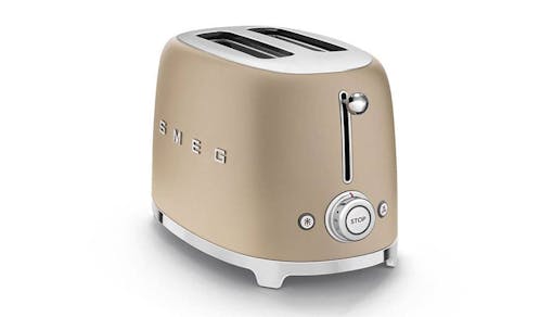 Smeg TSF01CHM 50's Retro Style Aesthetic Toaster - Matte Gold