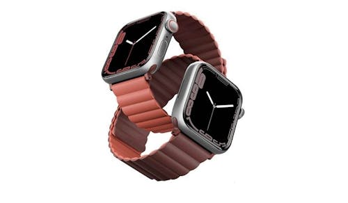 Uniq Revix Reversible Silicone Strap For Apple Watch - Burgundy