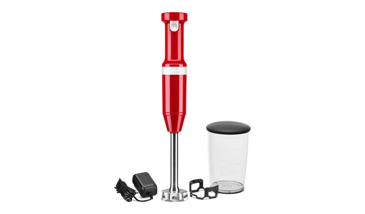 KitchenAid Cordless Hand Blender Empire Red 5KHBBV53GER Harvey Norman Malaysia