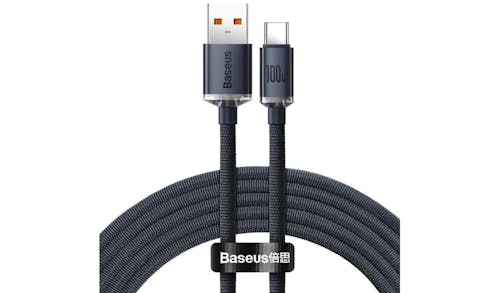 Baseus Crystal Shine CAJY000401 100W USB to USB-C Cable (1.2m) - Black