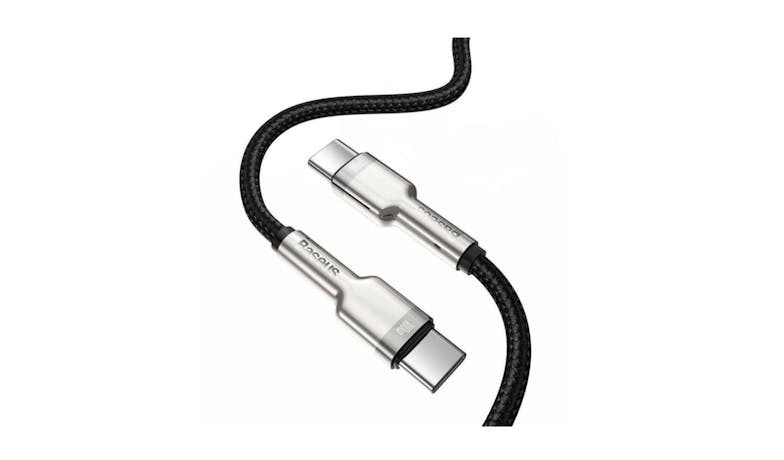 Baseus Cafule Metal Data USB Type C to USB Type C 5A 1m Cable - Black (CATJK-C01)