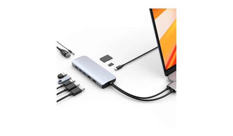 HyperDriver VIPER 10-IN-2 USB-C Hub - Silver