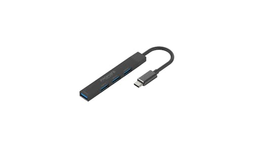 Promate LiteHub-4 4-in-1 Multi-Port USB-C Data Hub - Black