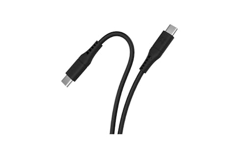Promate PowerLink-CC120 60W Power Delivery Ultra-Fast USB-C Soft Silicon Cable - Black