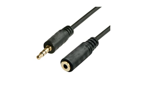 Easylink Gold Coated Stereo 3.5MM Male to 3.5MM Female 1.5M Audio Cable - Black (11361)