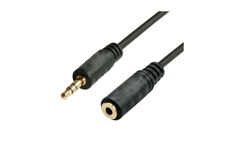 Easylink Gold Coated Stereo 3.5MM Male to 3.5MM Female 1.5M Audio Cable - Black (11361)
