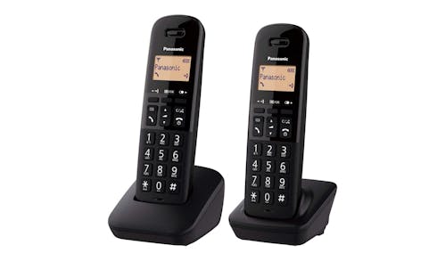 Panasonic Digital Cordless Phone With Nuisance Call Block (Twin Pack) - Black (KX-TGB31ML2B)