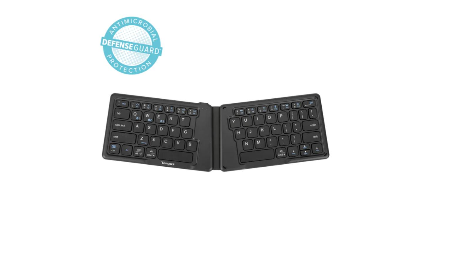 Targus Ergonomic Foldable Bluetooth Antimicrobial Keyboard (AKF003AP