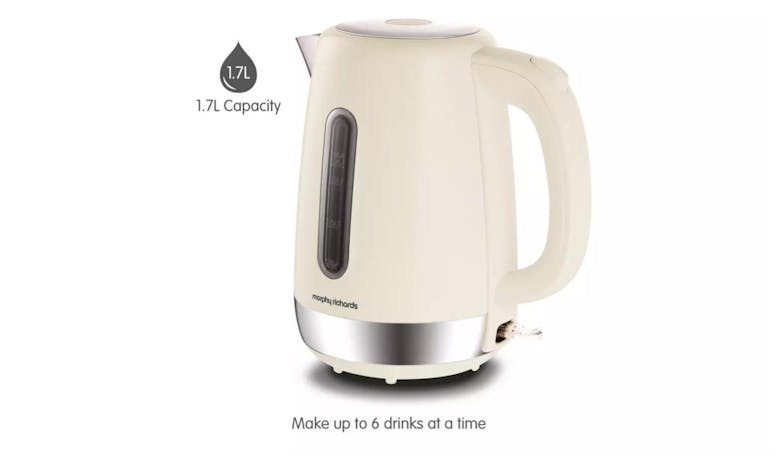 Morphy Richards 1.7L Equip Stainless Steel Jug Kettle - Cream (102784)