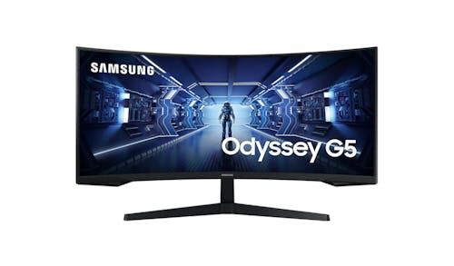 Samsung Odyssey G55T Curved WQHD 34-inch Gaming Monitor (LC34G55TWWEXXS)
